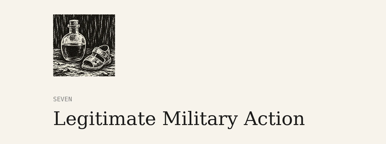 Chapter 7: Legitimate Military Action