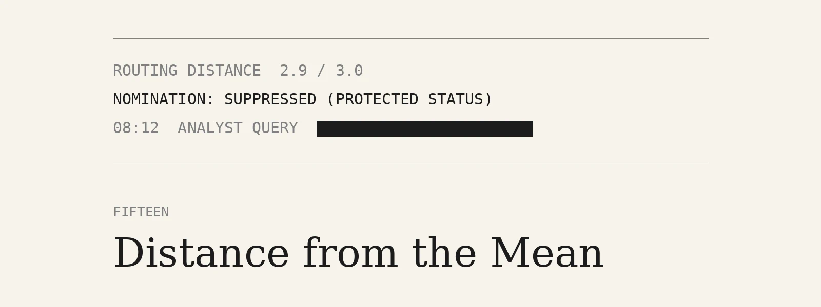 Chapter 15: Distance from the Mean