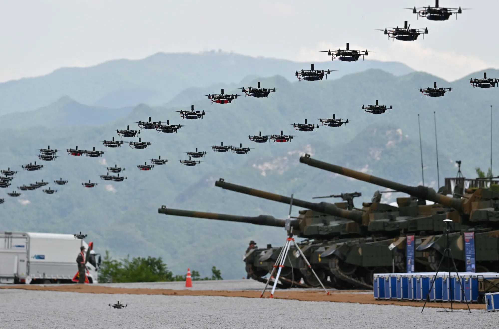 South Korean drones, Yelim Lee, AFP/Getty Images