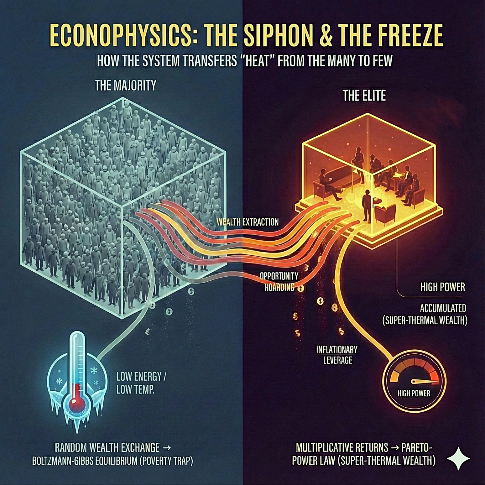 Escaping the Freeze: The Physics of the Wealth Siphon