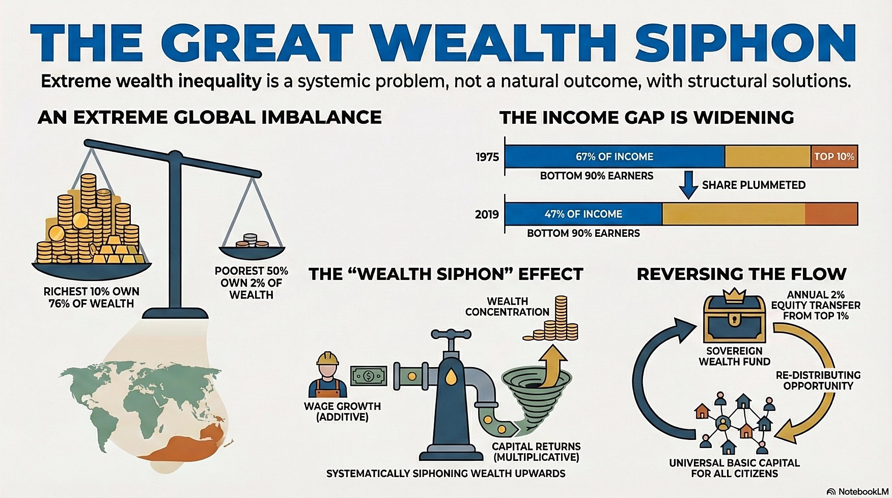 The Great Wealth Siphon demands real change in our political systems and societies, not neo-liberal reforms, lies and whitewashing