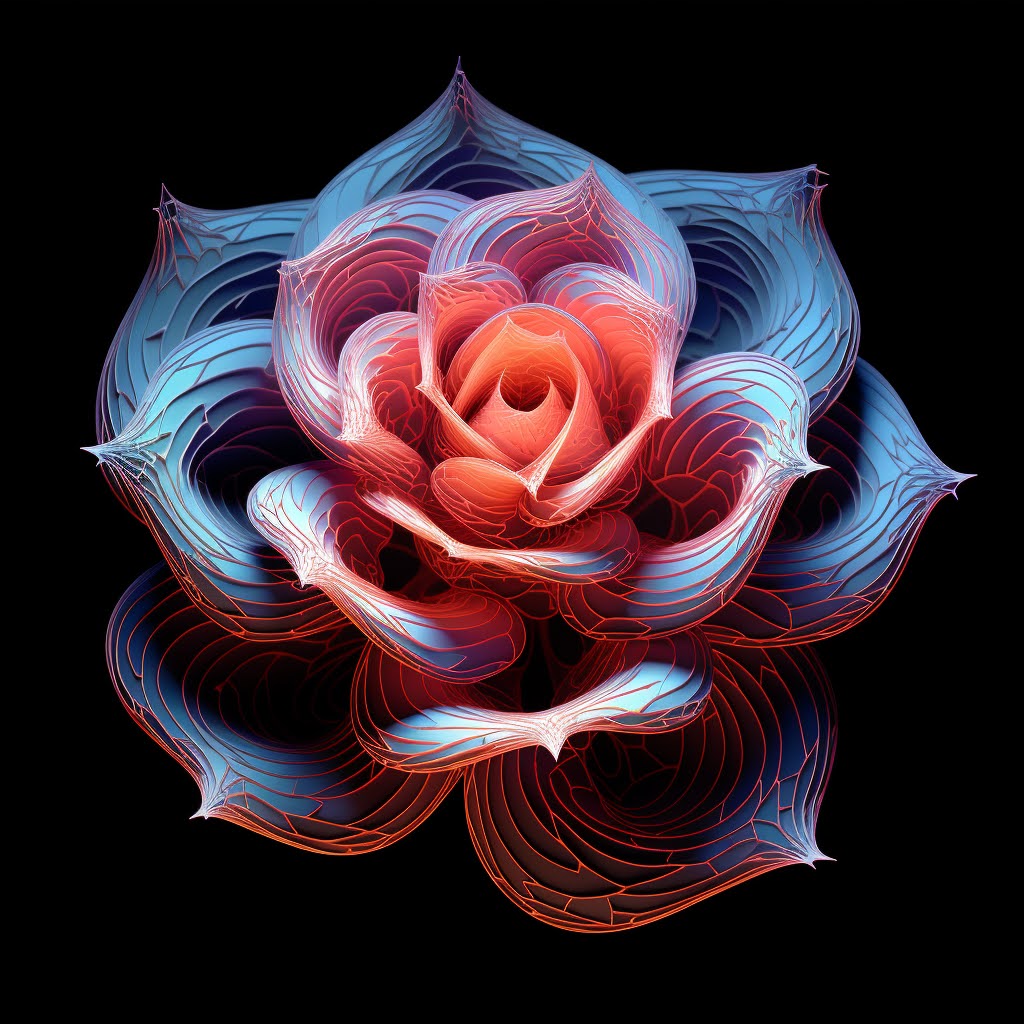 AI generated image of a rose